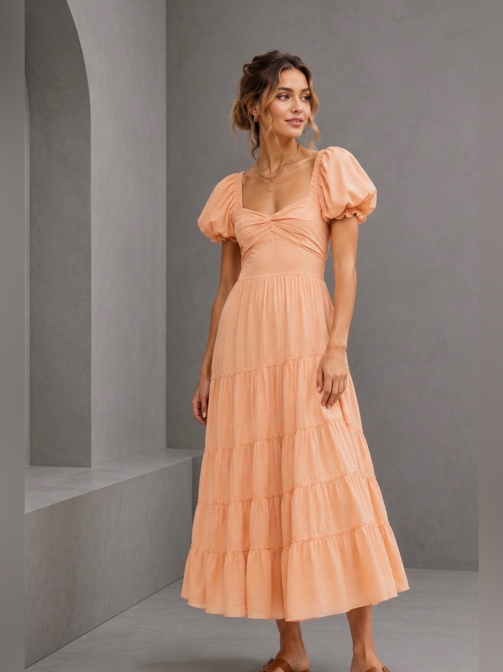 Free People sundrenched short sleeve maxi dress